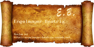 Engelmayer Beatrix névjegykártya